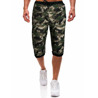 

Gobestart Summer Mid-rise Mens Loose Casual CamouflageTtie Pants