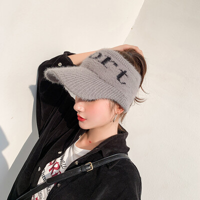 

Wool cap children winter 100 Korean fashion Korean lady winter knitting to keep warm winter duck tongue empty top hat