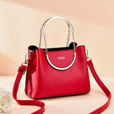 

Baggage ladies fashion ladies carry large capacity simple temperament inclined bags single shoulder texture