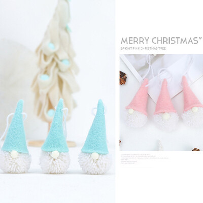 

Set Christmas Decoration Wool Felt Forest Old Man Pendant Rudolph Doll Christmas Tree Hanging Accessories