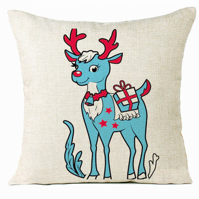 

Siaonvr Xmas Christmas Elk Sofa Bed Home Decoration Festival Pillow Case Cushion Cover
