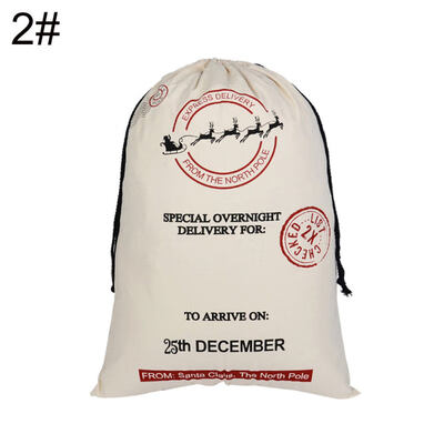 

Christmas Santa Claus Deer Pattern Gift Bag Goody Pouch Backpack with Drawstring