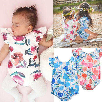 

Floral Newborn Baby Girl Kids Bodysuit Romper Jumpsuit Cotton Sunsuit Outfits