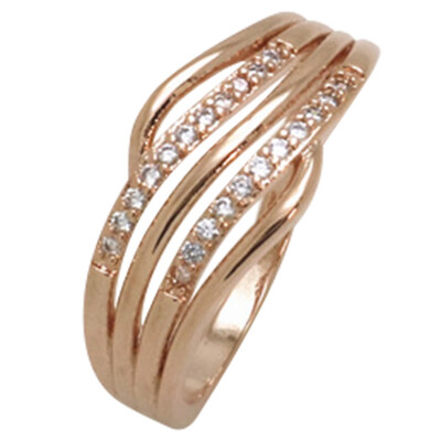 

New Fashion Female Wedding Bands Jewelry Gold-Color Engagement Ring For Women Stone Promise Rings