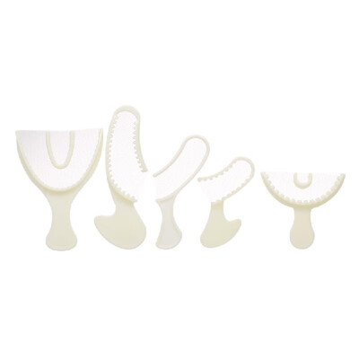 

5pcs Dental Impression Trays Dental Supply Teeth Holder Plastic Dentist Tools