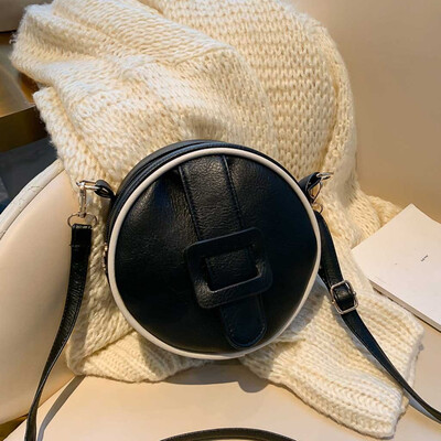 

Tailored Ladies Fashion Small Round Bag Simple Shoulder Messenger Bag Casual Phone Bag