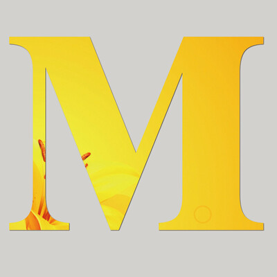 

〖Follure〗Mirror Wall Sticker 26 Letters DIY Art Mural Home Decor Acrylic Decals Gold U