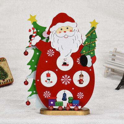 

Tailored 3D Wooden Assembling Christmas Santa Home Bedroom Decor Gifts DIY Red