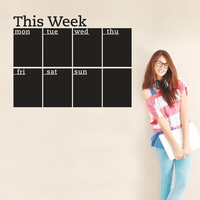 

〖Follure〗4558cm Week Plan Calendar Chalkboard MEMO Blackboard Vinyl Wall Sticker