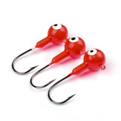 

10pcs Fishing Singe Jig Hook Lead Head Soft Worm Fish Tackle High Carbon Steels