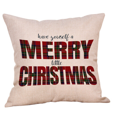 

Tailored Christmas Pillow Case Glitter Cotton Linen Sofa Throw Cushion Cover Home Decor