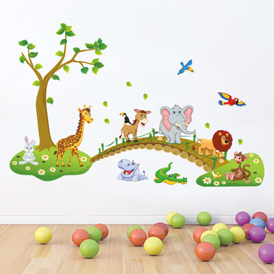 

Forest Animals PVC Wall Sticker Cartoon for Kids Rooms Decor Bedroom