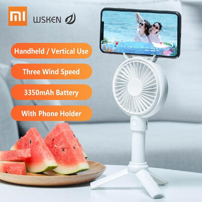 

Xiaomi WSKEN Handheld Fan Multifunctional 2 In 1 USB Desktop Fan With Holder 3 Modes Wind Speed Cooling Fan 3350mAh