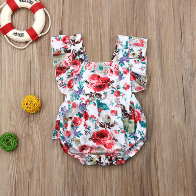 

Cute Newborn Baby Girl Floral Ruffle Romper Jumpsuit Clothes Outfit Sunsuit
