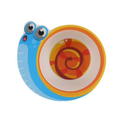 

Toponeto Bamboo fiber childrens cartoon bowl environmental protection baby cutlery