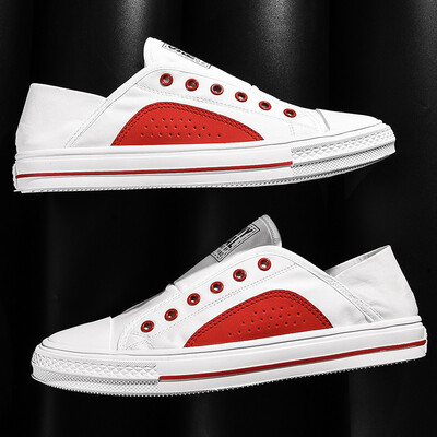 

White shoes do not tie shoes mens tide shoes a pedal shaking with mens shoes summer breathable old Beijing cloth shoes men