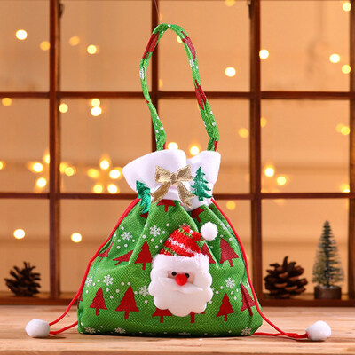 

Christmas Gift Handbag Drawstring Candy Bag Merry Christmas Sweet Candy Bags Present Bag Home Party Xmas Decoration