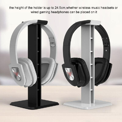 

Convenient Headphone Stand Headset Holder All-in-One Solid Earphone Stand ABS Solid Base for All Headphones Fashion Display Silve