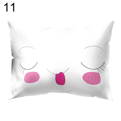 

Cute Facial Expression Pillow Case Cushion Cover Sofa Bed Car Cafe Office Decor