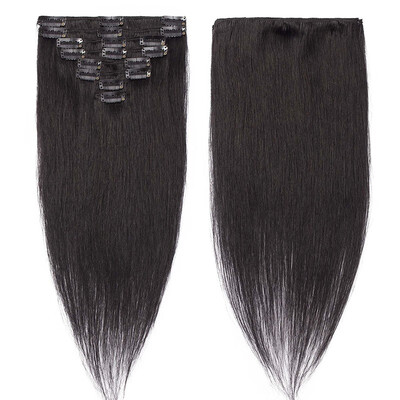 

100 Remy Hair Clip in Hair Extensions Human Hair Length 8 Pcs 18 Clips Full Straight Human Hair Extensions Soft Silky