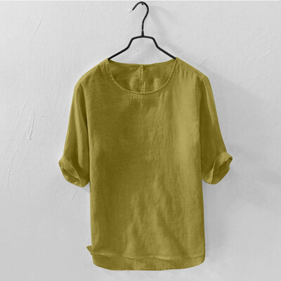 

Toponeto Mens Casual Soft Loose T-shirt Loose O-neck Tops Breathable Short Sleeve Shirt