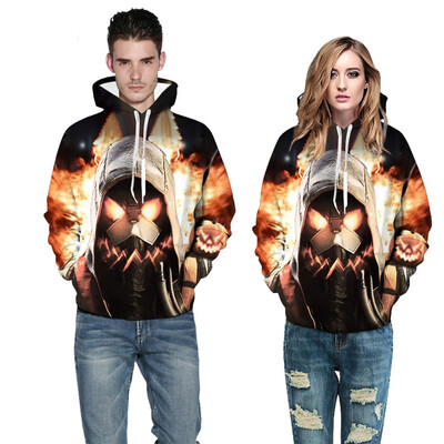 

Toponeto Couples Scary Halloween 3D Printed Party Long Sleeve Hoodie Sweatshirt Top