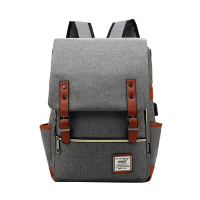 

Tailored Men & Women Fashion Big Travel Backpack USB Retro Canvas Student Bag Backpack