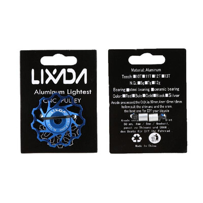 

Lixada MTB Mountain Bike Road Bicycle Rear Derailleur 7075 Aluminum Alloy 11T Guide Roller Idler Pulley Jockey Wheel Part Accessor