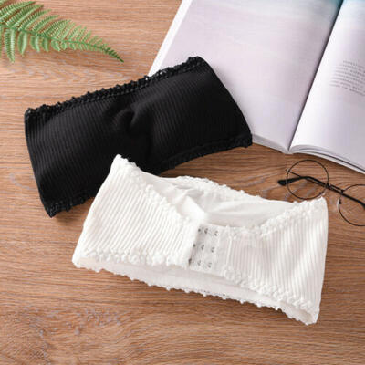 

US Women Strapless Bandeau Tube Top Removable Pads Sport Push-up Bra Underwear