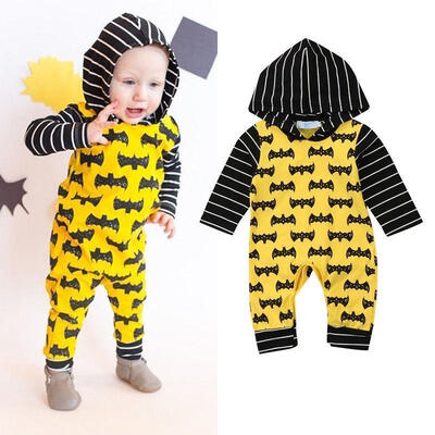 

Batman Clothes Newborn Infant Baby Boy Girl Hooded Romper Tops Jumpsuit Outfits Fit For 0-18M