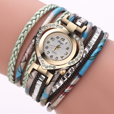 

Fashion duoya brand bracelet watch fast-selling explosion models diamonds love twist braid winding womens fashion watch