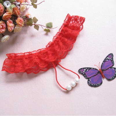 

Toponeto Sexy Ladies G String Underwear Women Pearls Thongs And Intimates Underpants BK