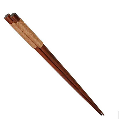 

Natural Wooden Anti Skidding Chopsticks Brown String Twining Pack Cooking Tableware Accessory