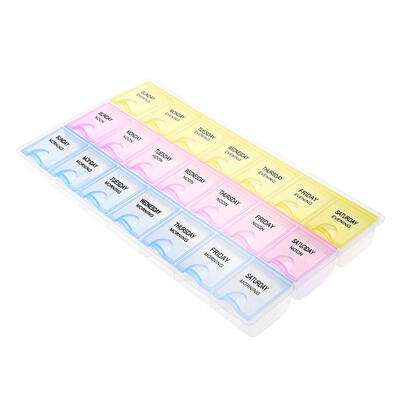 

21 Grids Weekly Pills Storage Box Stationery Candy Holder Home Organizer