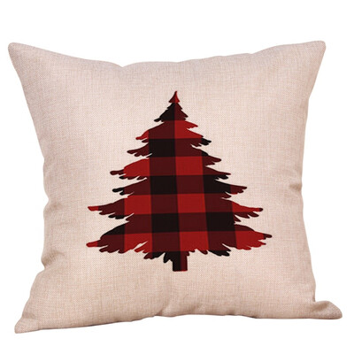 

Siaonvr Merry Christmas Pillow Cases Cotton Linen Sofa Cushion Cover Home Decor