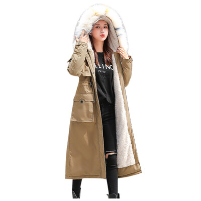

Toponeto Women Outerwear Faux Hooded Button Coat Long Solid Jackets Pocket Coats