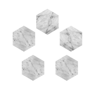 

5pcs Modern Marble Waterproof Wall Stickers for Bathroom Kitchen PVC Decal