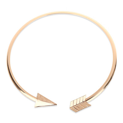 

Trendy Arrow Design Geometric Round Triangle Women Choker Necklace