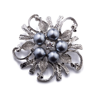 

Brooches For Women Vintage Imitation Pearl Brooch Female Jewelry Collar Flower Leaf Broches Pins