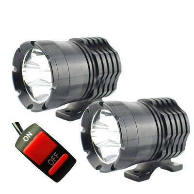 

2Pcs Motorcycle LED Headlight Waterproof Motor Auxiliary Work Lights Motor Bicycle Fog Head Lamp Motorbike Headlamps
