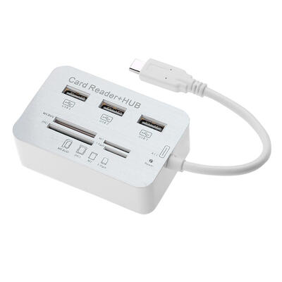 

3 Port USB Hub Splitter Combo Card Reader Adapter Converter Cable for SD TF