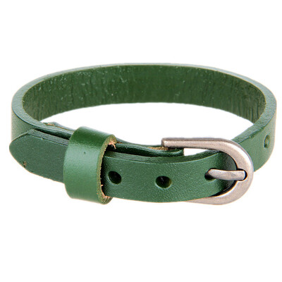 

New Men Women Fashion Simple Wrist Strap Belt Buckle Leather Bracelet Gifts