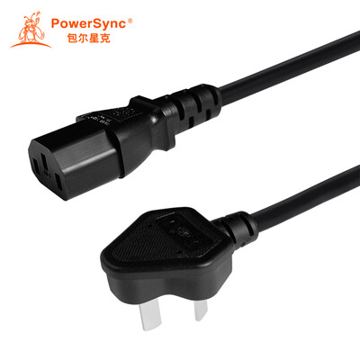 

Baoer Xingke computer host monitor power cord rice cooker electric kettle household appliances three-hole elbow suffix black 3 m WS-015D-23 MPPR0030