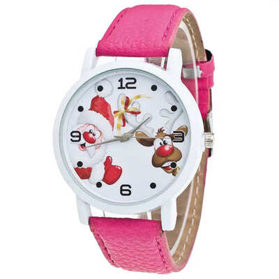 

Simple Womens Watches Best Sellers Fashion Santa Claus Pattern Watch De Luxe Marque Montre Femmes De Quartz Clock