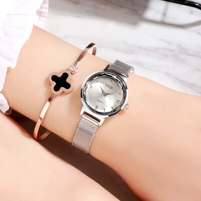 

Watch female student Korean version of simple waterproof mesh with quartz watch female