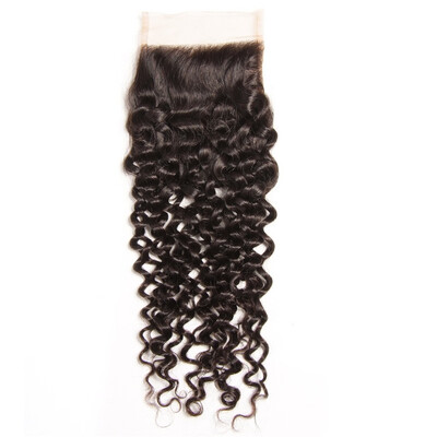 

UNice Hair Malaysian Curly Virgin Human Hair 4x4 Closure Free part