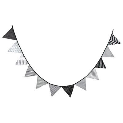 

INS Nordic Cotton Fabric Flags Black Gray Pennant Party Wedding Supplies