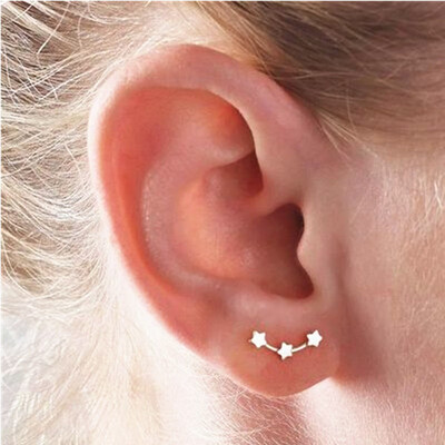 

2017 New Fashion Summer Shiny Geometric Jewelry Round Stud Earrings for Women Party Earrings