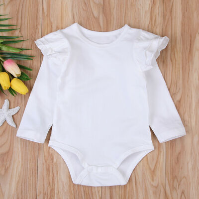 

Newborn Baby Girl Boy Solid Romper Bodysuit Outfits Jumpsuit Sunsuit Clothes