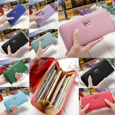 

Women Clutch Leather Wallet Long Card Holder Phone Bag Case Purse Handbags
